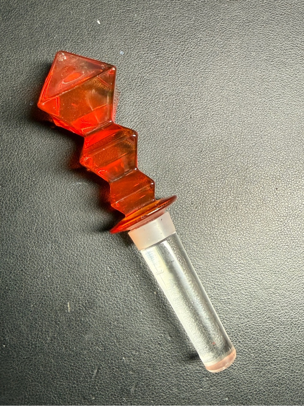 Vintage MIKASA Amber Crystal Finial Bottle Stopper Made in AUSTRIA NEW 6"